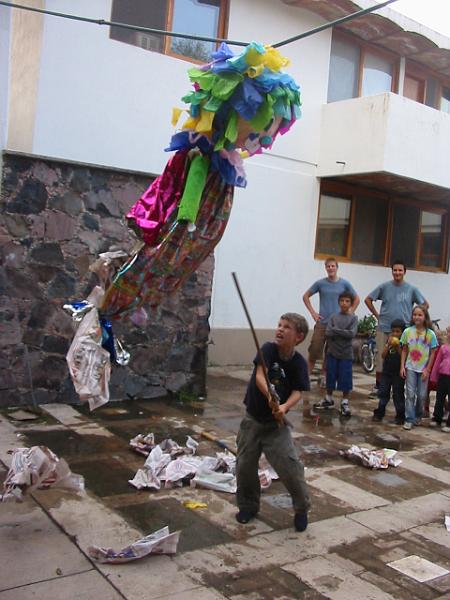 7-06.JPG - Steve gives a few hits.